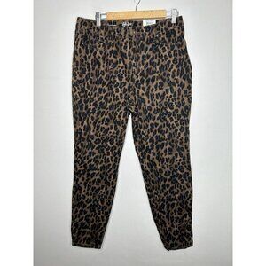 Style & Co Curvy Skinny Leg Mid Rise Animal Print Brown Black Size 14 NWT